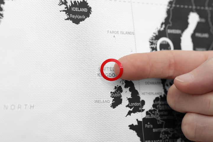 Carte murale repositionnable - Le Monde (adhésive, sans colle) | Palomar carte murale petit tube Palomar 