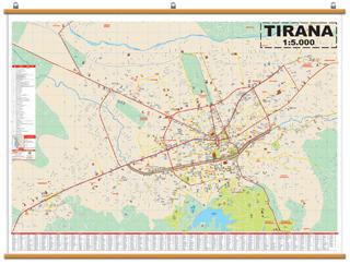 Carte murale - Tirana (Albanie) | Vektor carte murale grand tube Vektor 