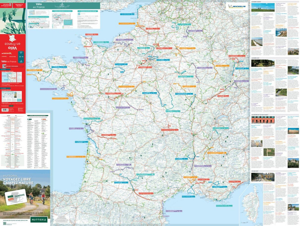 Carte n° 767 - France : itinéraires à vélo | Michelin carte pliée Michelin 