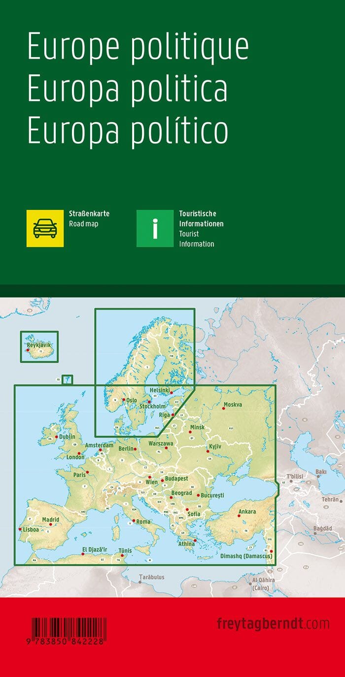 Carte pliée - Europe (politique) | Freytag & Berndt carte pliée Freytag & Berndt 
