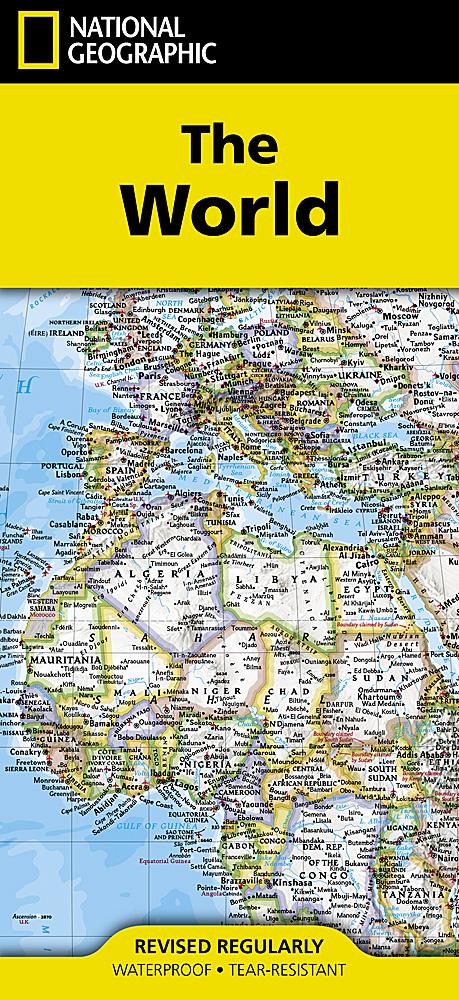 Carte pliée - Le monde (en anglais) | National Geographic carte routière National Geographic