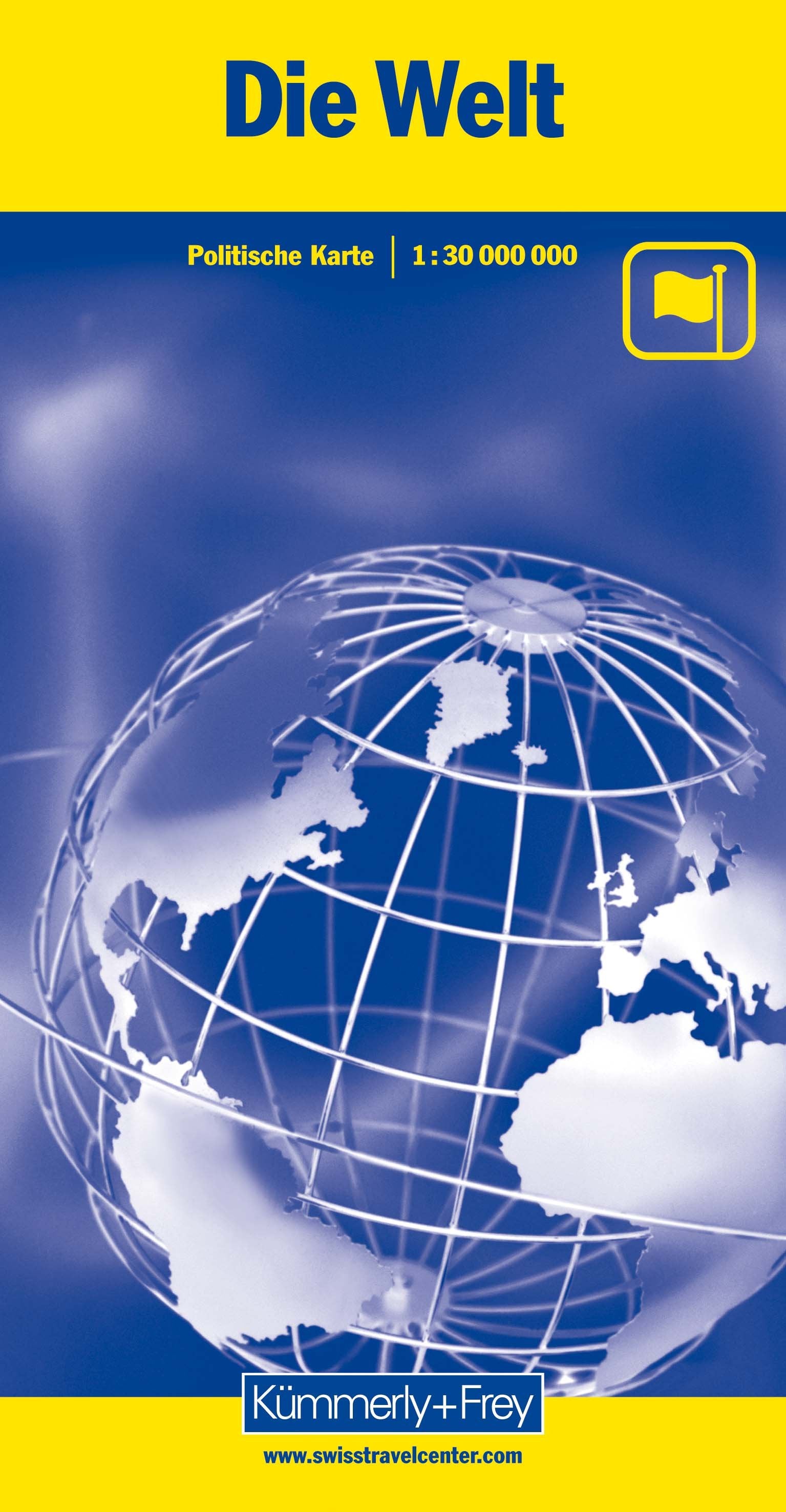 Carte pliée - Monde politique (avec drapeaux) | Kümmerly & Frey carte routière Kümmerly & Frey Default Title