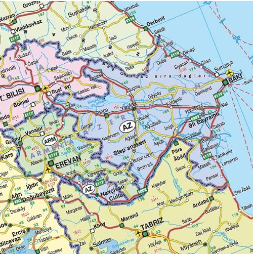 Carte politique de Europe, Moyen Orient &amp; Asie Centrale | Freytag &amp; Berndt - La Compagnie des Cartes