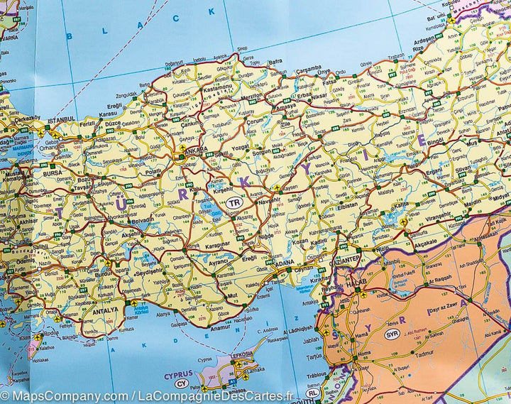 Carte politique de Europe, Moyen Orient &amp; Asie Centrale | Freytag &amp; Berndt - La Compagnie des Cartes