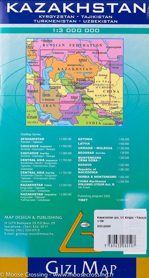 Carte politique - Kazakhstan | Gizi Map carte routière Gizi Map