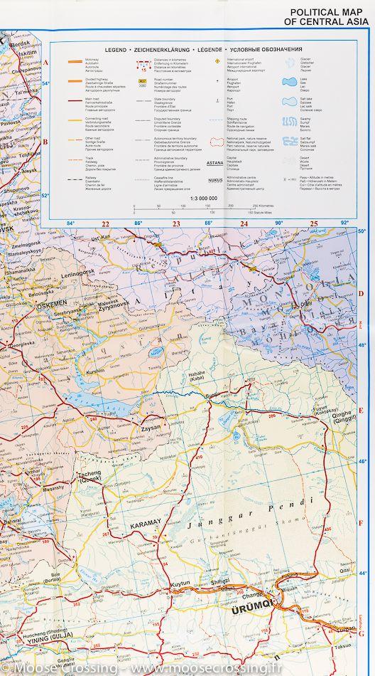 Carte politique - Kazakhstan | Gizi Map carte routière Gizi Map