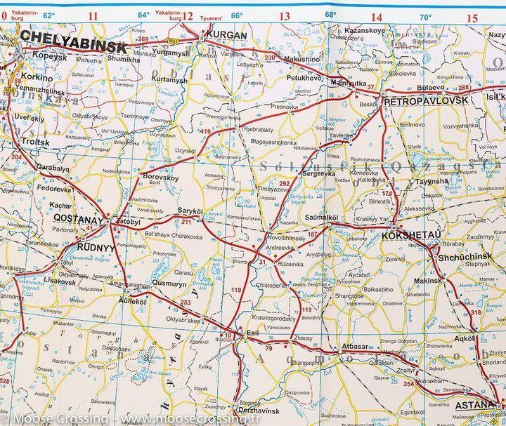 Carte politique du Kazakhstan | Gizi Map - La Compagnie des Cartes