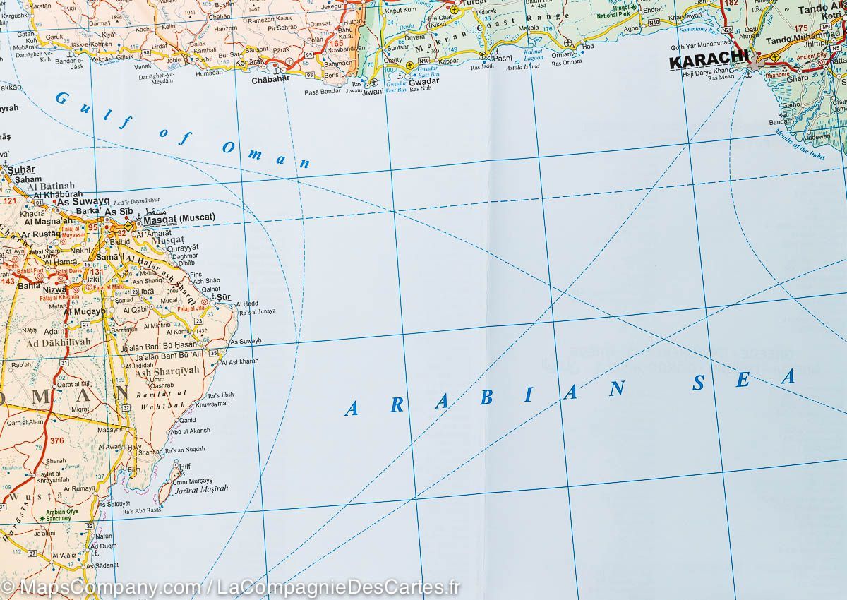 Carte politique - Moyen Orient | Gizi Map carte routière Gizi Map