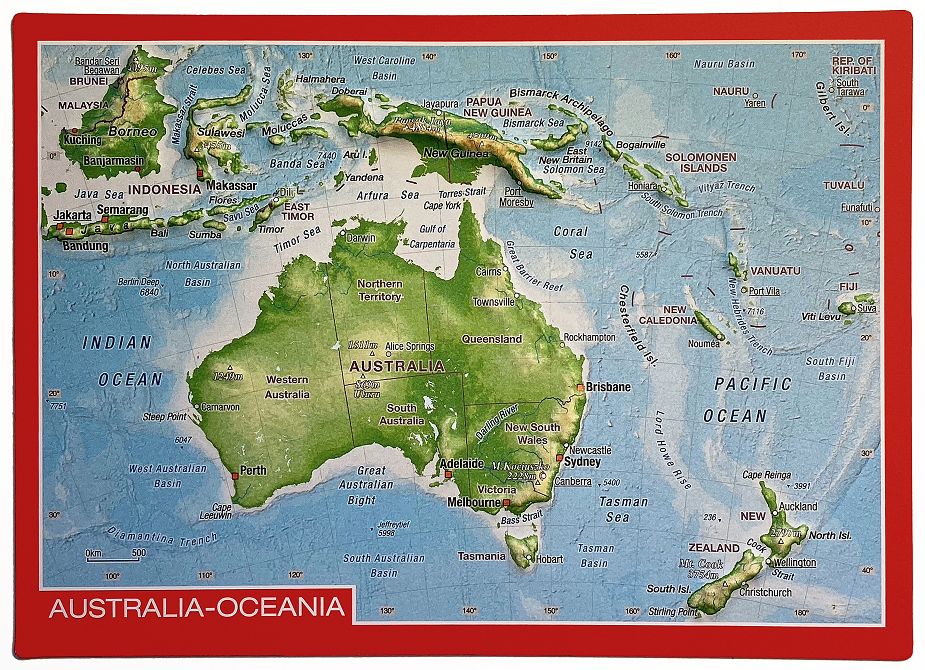 Carte postale en relief (en anglais) - Australia | Georelief carte routière Georelief Default Title