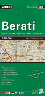 Carte régionale - Berati (Albanie), n° 351 | Vektor carte routière Vektor Default Title