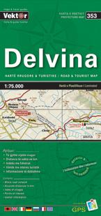 Carte régionale - Delvina (Albanie), n° 353 | Vektor carte routière Vektor Default Title