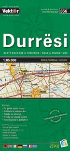 Carte régionale - Durresi (Albanie), n° 356 | Vektor carte pliée Vektor 