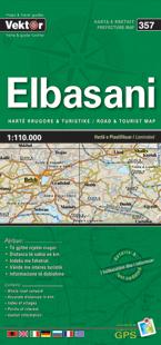 Carte régionale - Elbasani (Albanie), n° 357 | Vektor carte routière Vektor Default Title