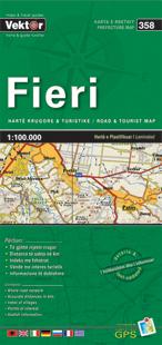 Carte régionale - Fieri (Albanie), n° 358 | Vektor carte routière Vektor Default Title