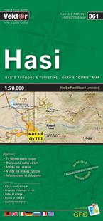 Carte régionale - Hasi (Albanie), n° 361 | Vektor carte routière Vektor Default Title
