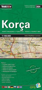 Carte régionale - Korça (Albanie), n° 364 | Vektor carte routière Vektor Default Title