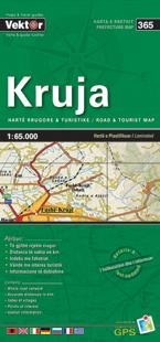Carte régionale - Kruja (Albanie), n° 365 | Vektor carte routière Vektor Default Title