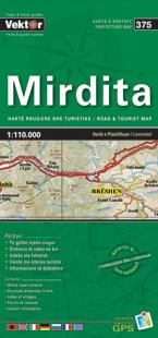 Carte régionale - Mirdita (Albanie), n° 375 | Vektor carte pliée Vektor 