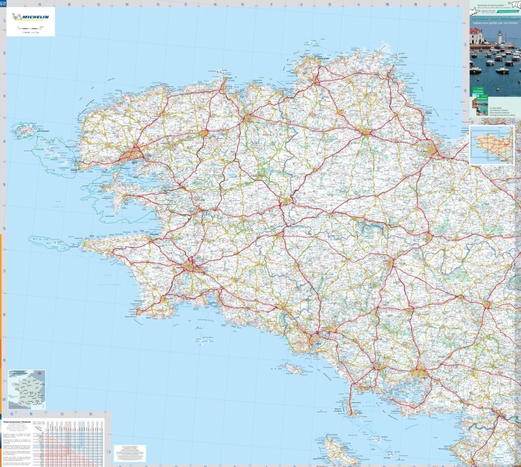 Carte régionale n° 512 - Bretagne 2026 | Michelin carte routière Michelin