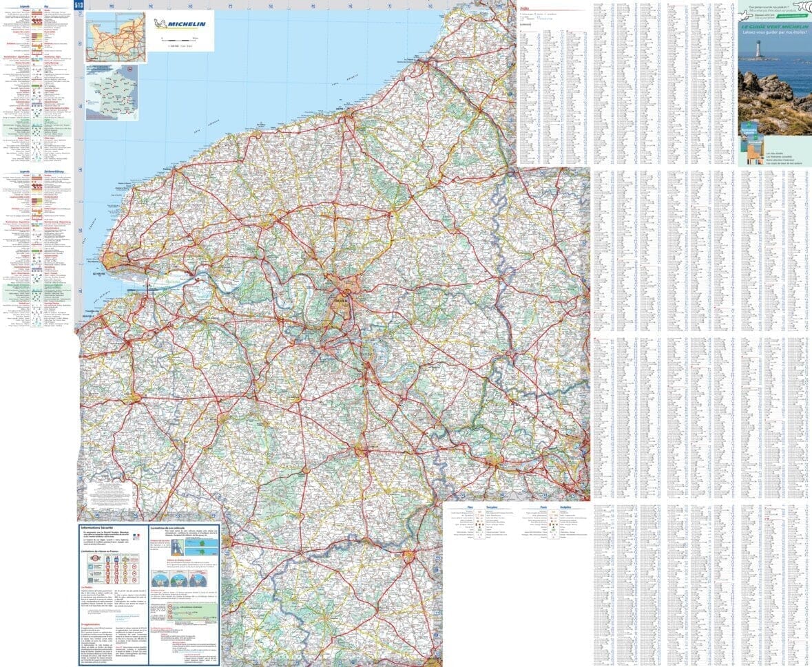 Carte régionale n° 513 - Normandie 2026 | Michelin carte routière Michelin