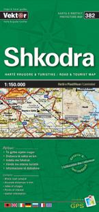 Carte régionale - Shkodra (Albanie), n° 382 | Vektor carte routière Vektor Default Title