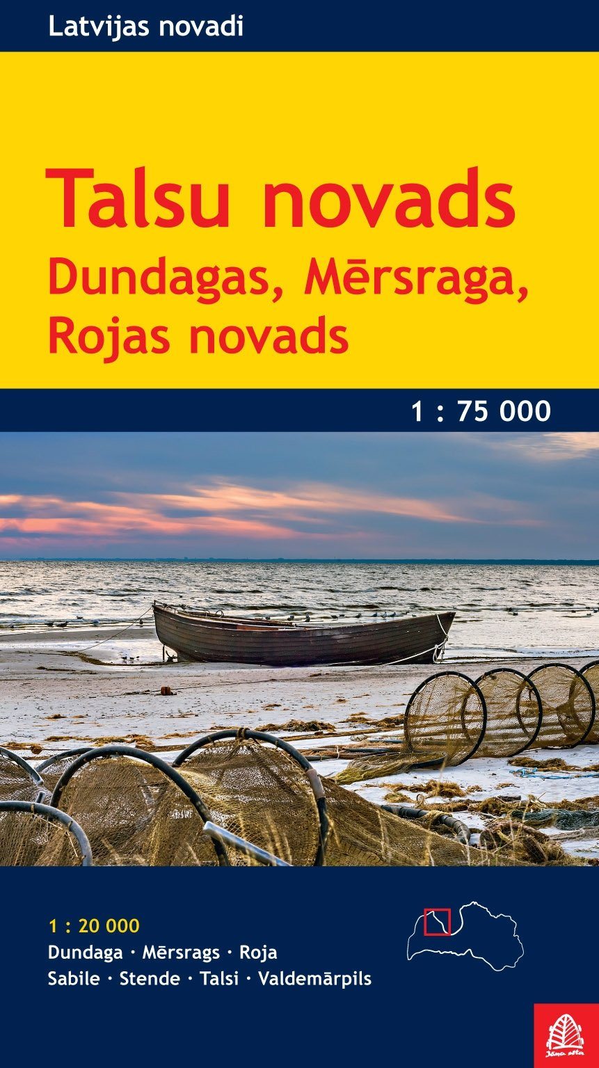 Carte régionale - Talsi & environs (Lettonie) | Jana Seta carte routière Jana Seta Default Title