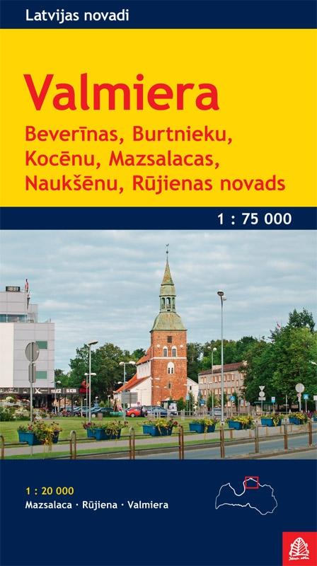 Carte régionale - Valmiera & environs (Lettonie) | Jana Seta carte routière Jana Seta Default Title