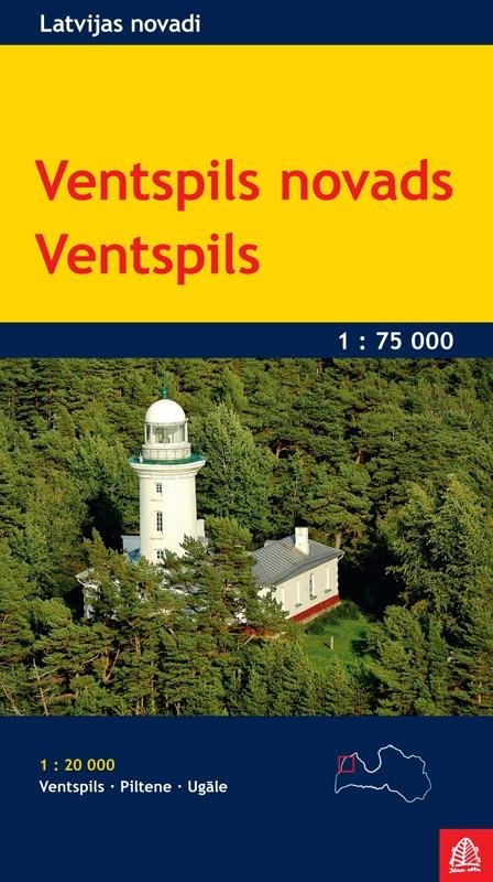 Carte régionale - Ventspils & environs (Lettonie) | Jana Seta carte routière Jana Seta Default Title