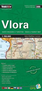 Carte régionale - Vlora (Albanie), n° 386 | Vektor carte routière Vektor Default Title