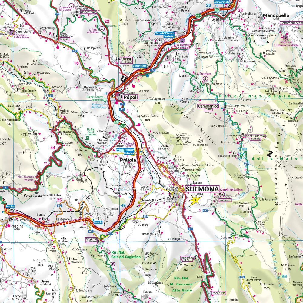 Carte routière - Abruzzes & Molise (L'Aquila, Pescara, Campobasso) | Freytag & Berndt carte routière Freytag & Berndt