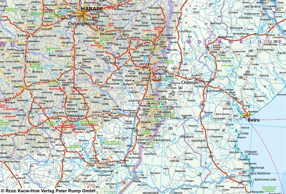 Carte routière - Afrique Australe | Reise Know How carte routière Reise Know-How