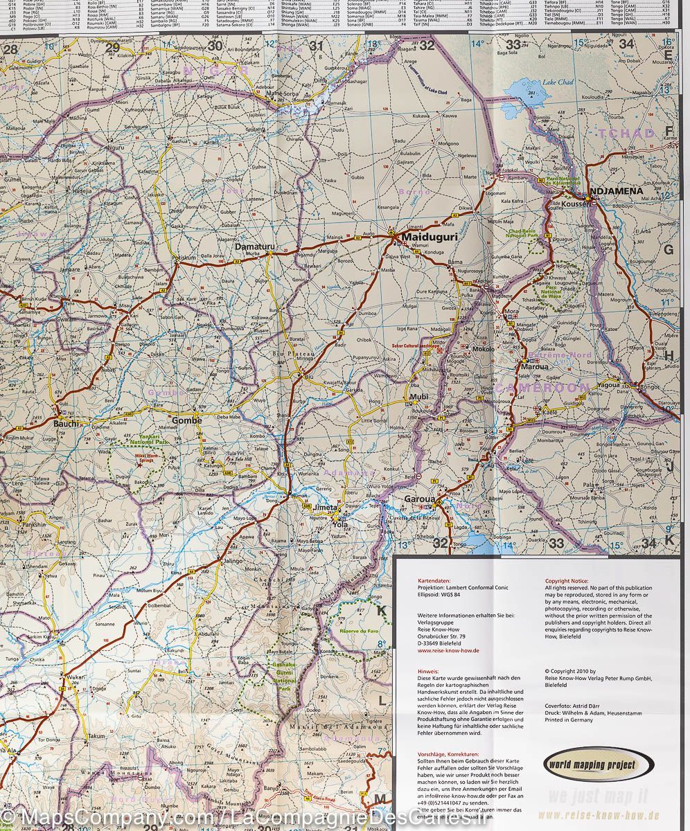 Carte routière - Afrique de l'Ouest (Pays côtiers) | Reise Know How carte routière Reise Know-How