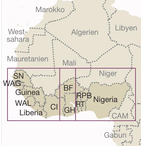 Carte routière - Afrique de l'Ouest (Pays côtiers) | Reise Know How carte pliée Reise Know-How 