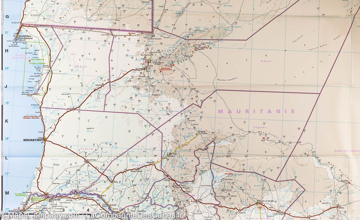 Carte routière - Afrique de l'ouest & Pays du Sahel (Mauritanie, Mali, Niger) | Reise Know How carte routière Reise Know-How