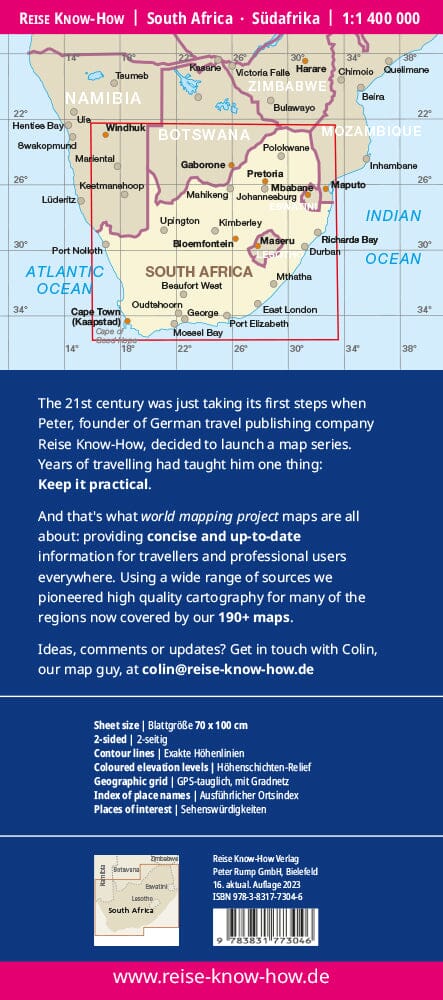 Carte routière - Afrique du Sud | Reise Know How carte pliée Reise Know-How 