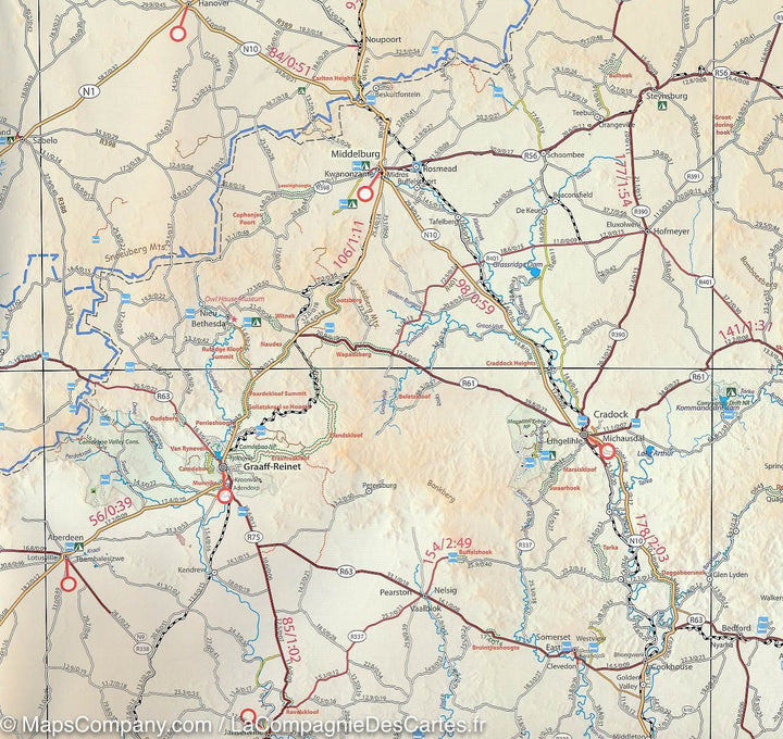 Carte routière - Afrique du Sud | Tracks4Africa carte pliée Tracks4Africa 