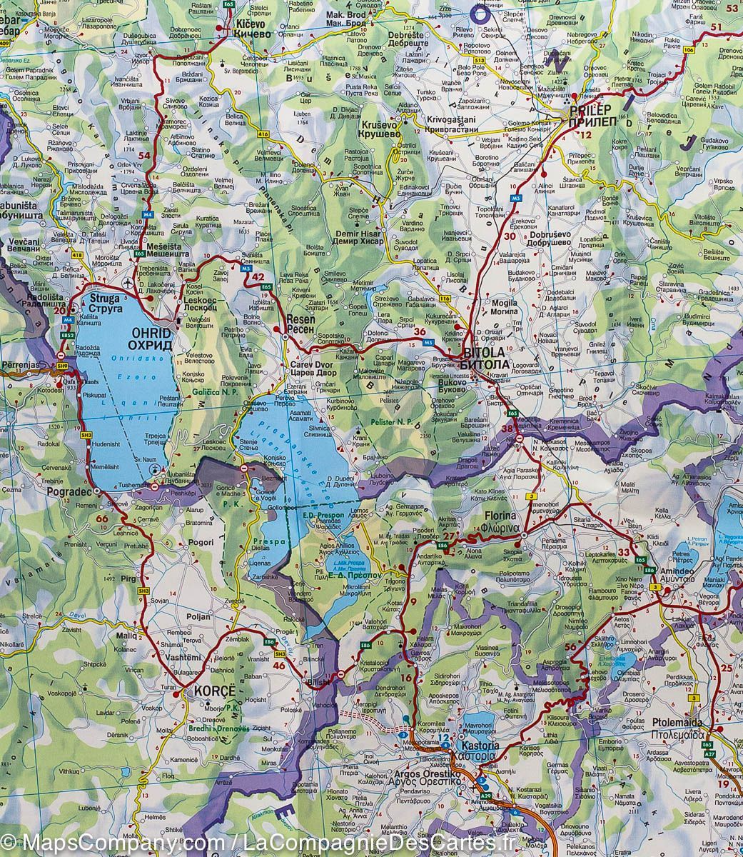 Carte routière - Albanie au 1/400 000 (impression recto) | Freytag & Berndt carte routière Freytag & Berndt