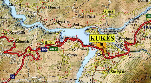Carte routière - Albanie Nord, n° 322 | Vektor carte pliée Vektor 