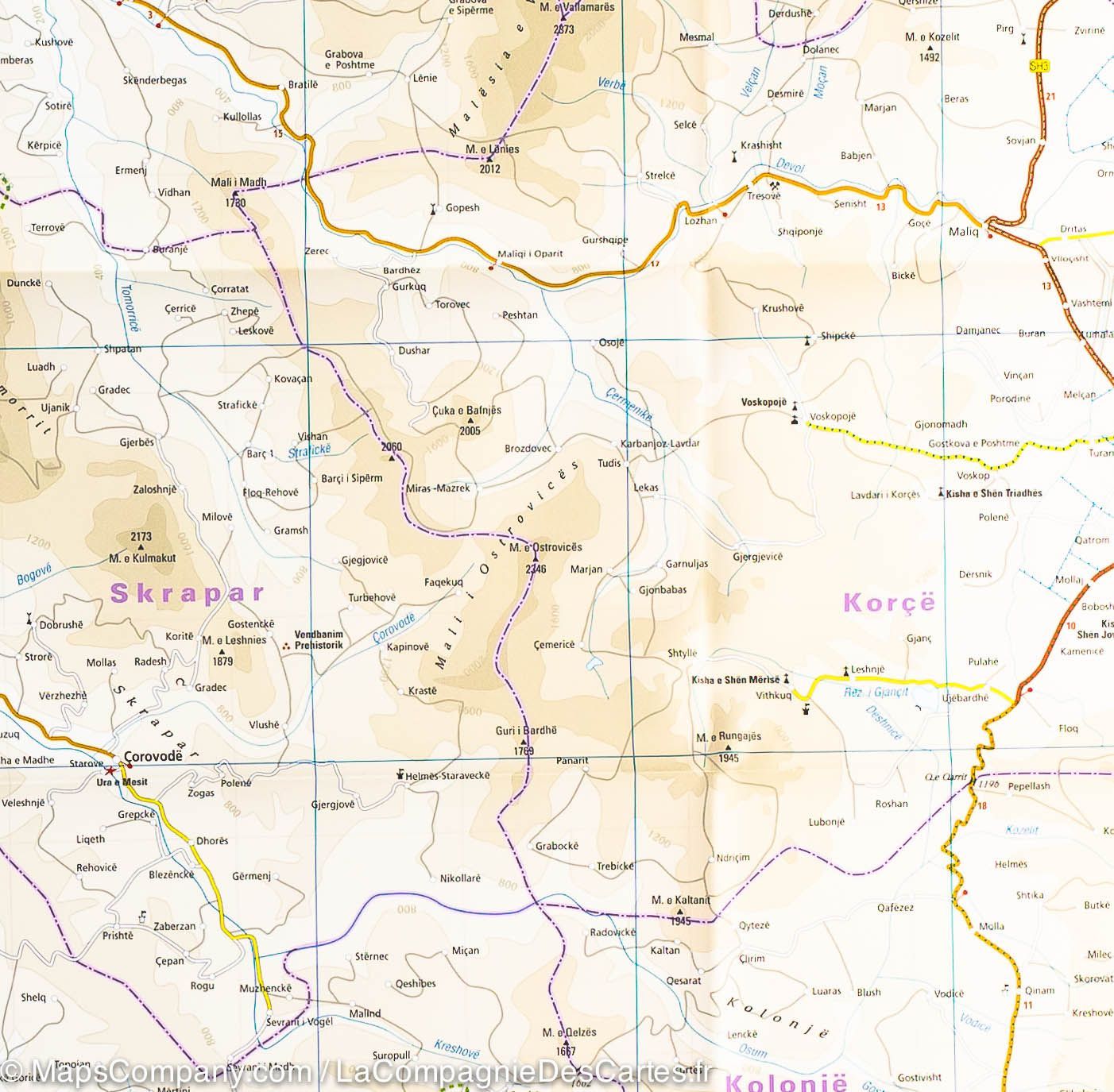 Carte routière - Albanie | Reise Know How carte routière Reise Know-How