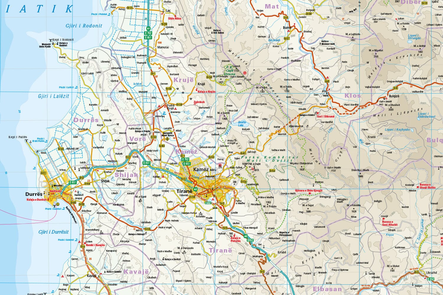 Carte routière - Albanie | Reise Know How carte routière Reise Know-How