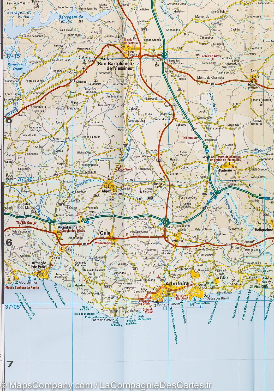 Carte routière - Algarve (Portugal) | Reise Know How carte routière Reise Know-How