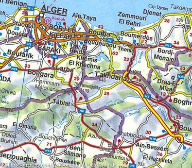 Carte routière de l'Algérie | Freytag &amp; Berndt - La Compagnie des Cartes