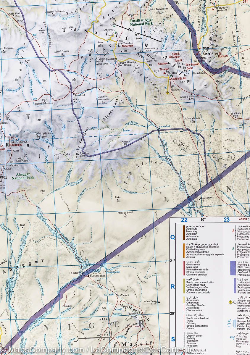 Carte routière - Algérie, Maroc & Tunisie | Gizi Map carte routière Gizi Map
