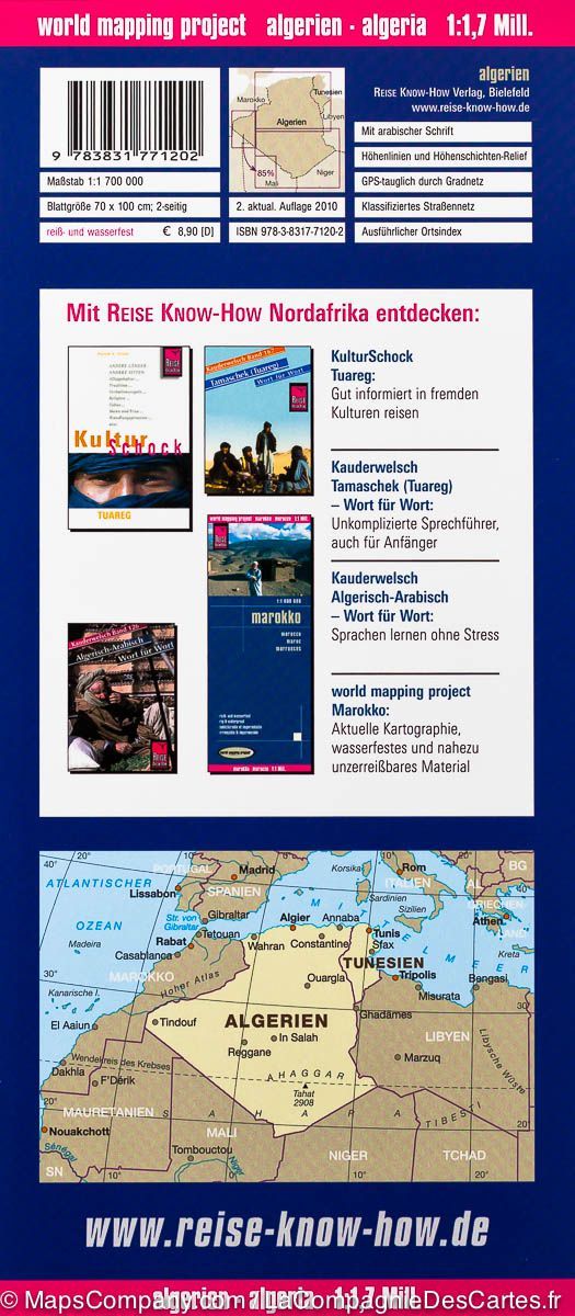Carte routière - Algérie | Reise Know How carte pliée Reise Know-How 