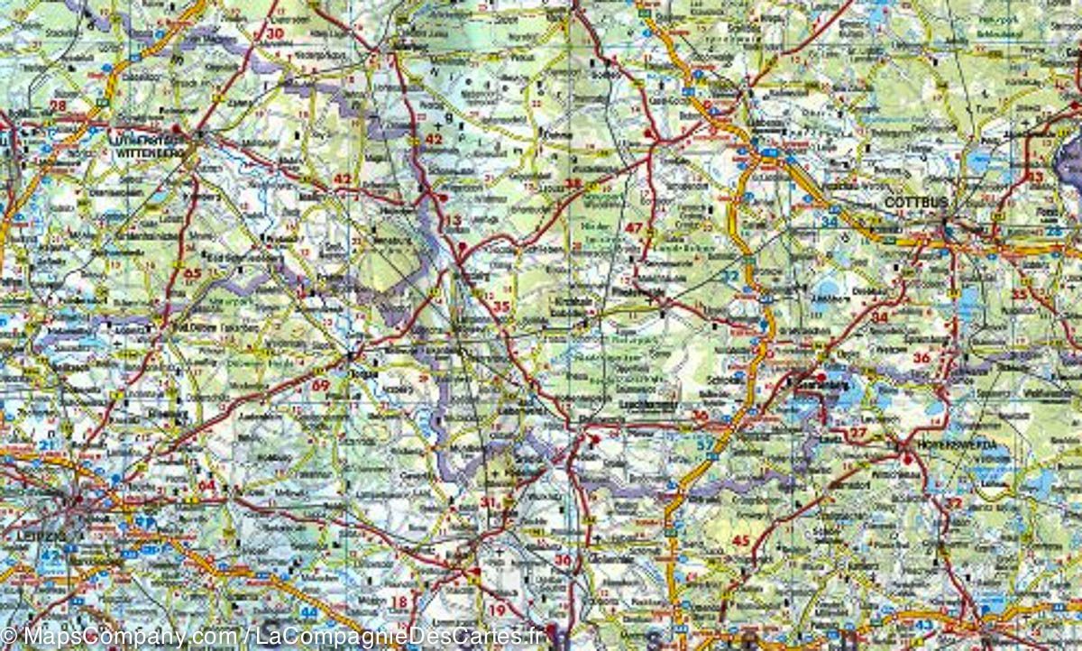 Carte routière - Allemagne au 1/700 000 | Freytag & Berndt carte routière Freytag & Berndt