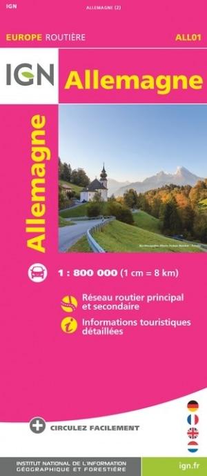 Carte routière de l'Allemagne | IGN - La Compagnie des Cartes