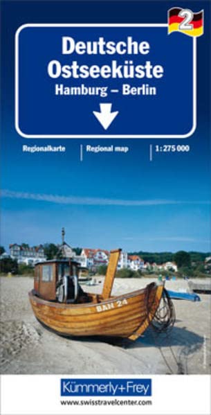 Carte routière - Allemagne n° 2 : Côte allemande de la mer Baltique, de Hambourg à Berlin | Kümmerly & Frey carte routière Kümmerly & Frey