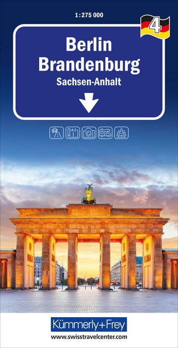Carte routière - Allemagne n° 4 : Berlin, Brandenburg | Kümmerly & Frey carte routière Kümmerly & Frey