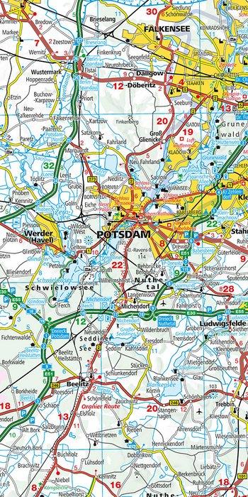 Carte routière - Allemagne n° 4 : Berlin, Brandenburg | Kümmerly & Frey carte pliée Kümmerly & Frey 