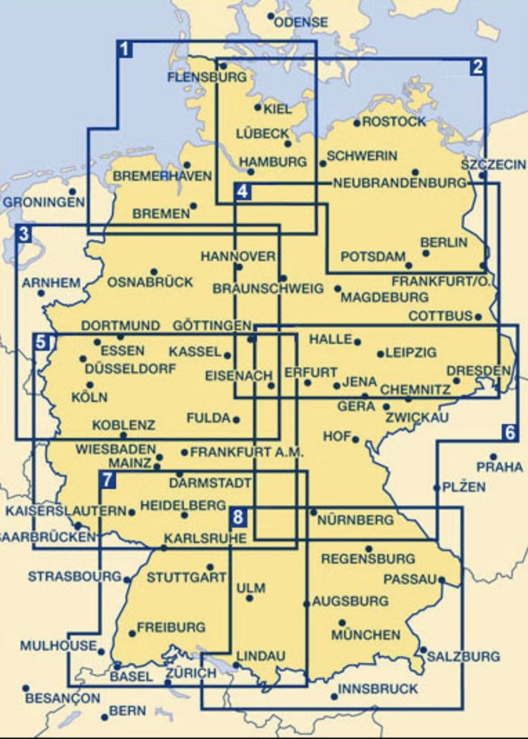 Carte routière - Allemagne n° 7 : Bade-Wurtemberg, Stuttgart, Forêt Noire | Kümmerly & Frey carte pliée Kümmerly & Frey 